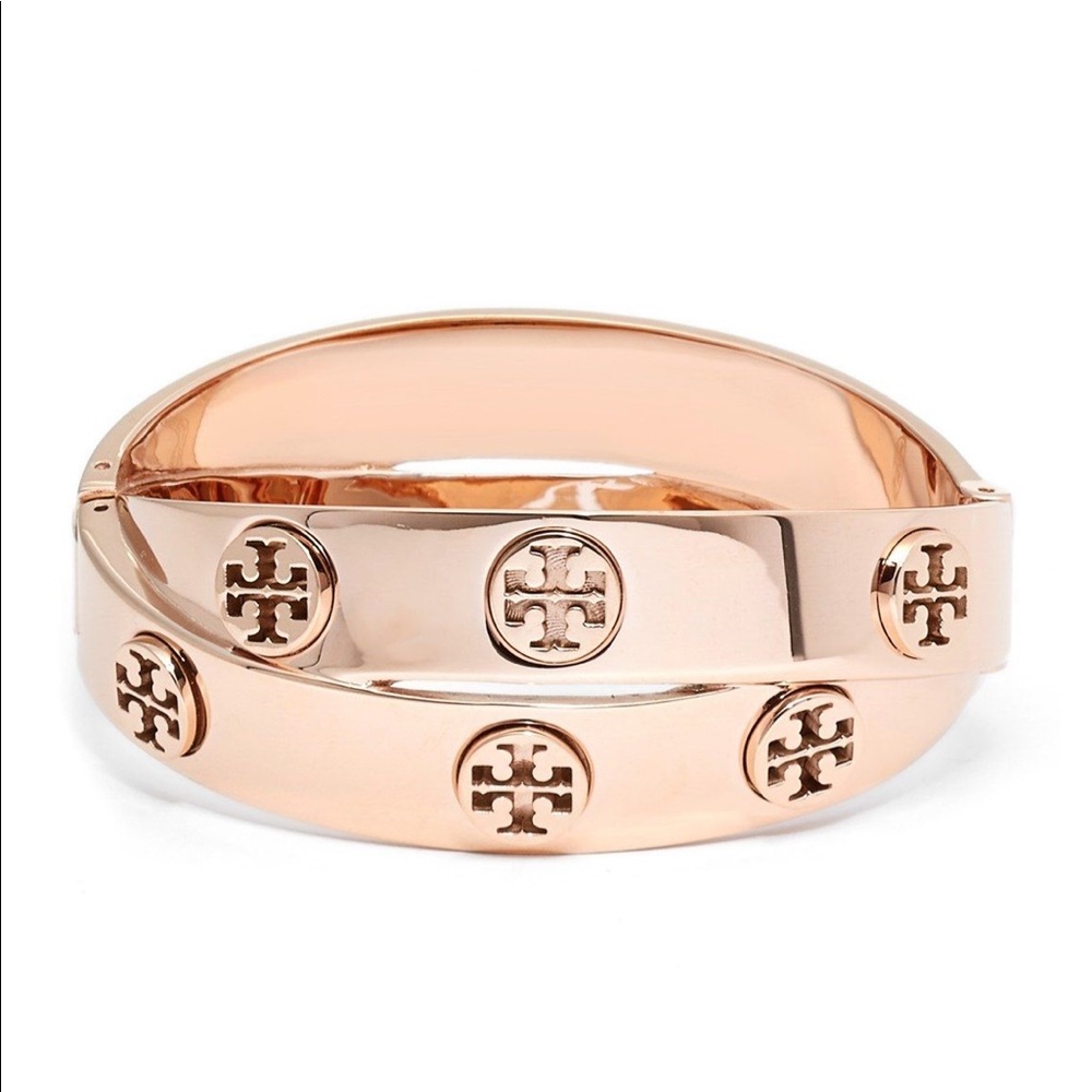 Tory Burch Double Wrap Bracelet Rose Gold